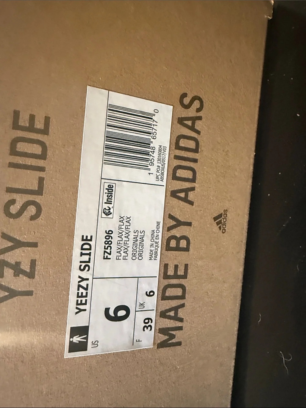 adidas YZY Slide Sandal in Brown